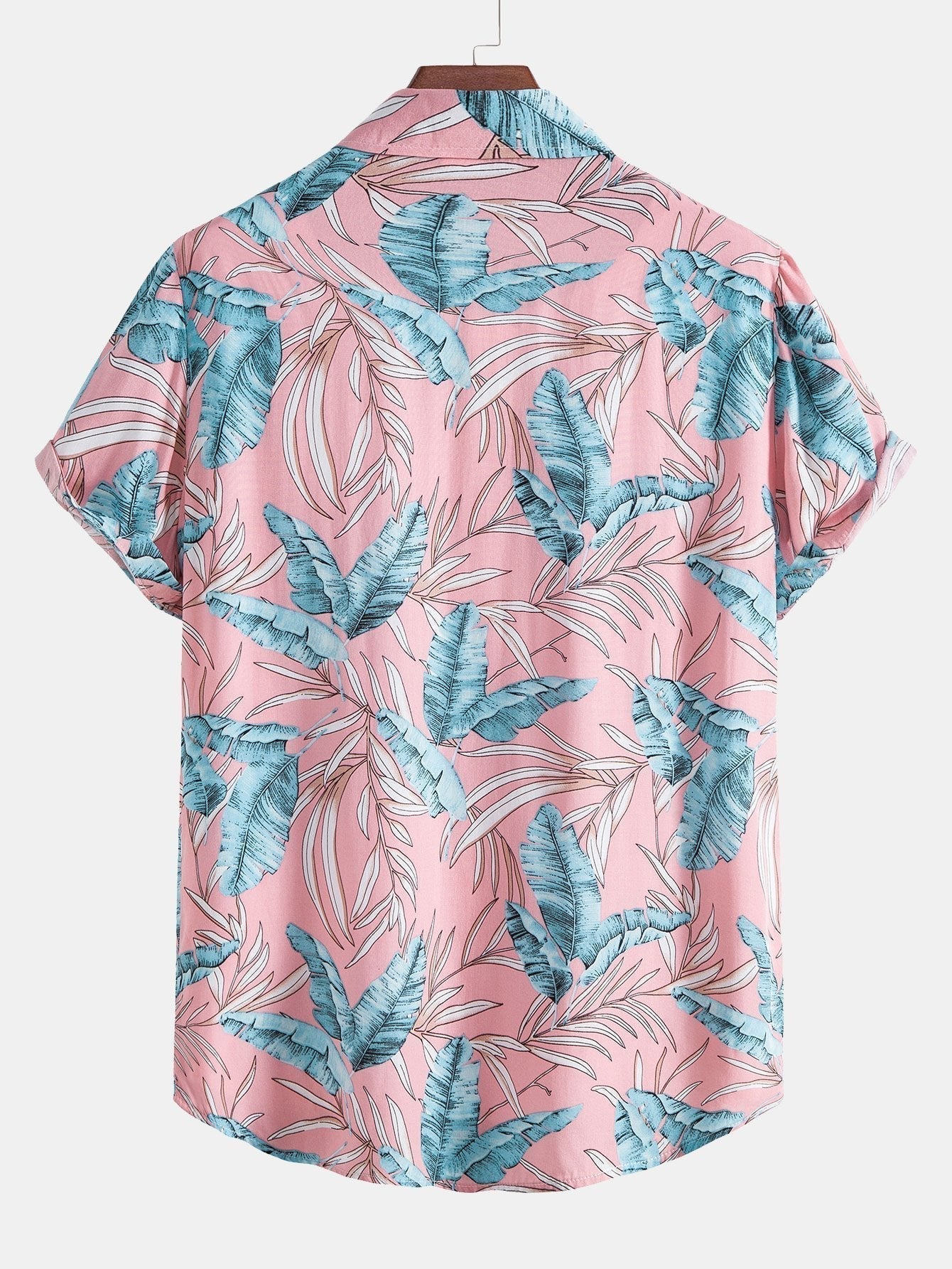Viscose Tropical Print Button Up Shirt