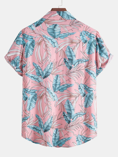 Viscose Tropical Print Button Up Shirt