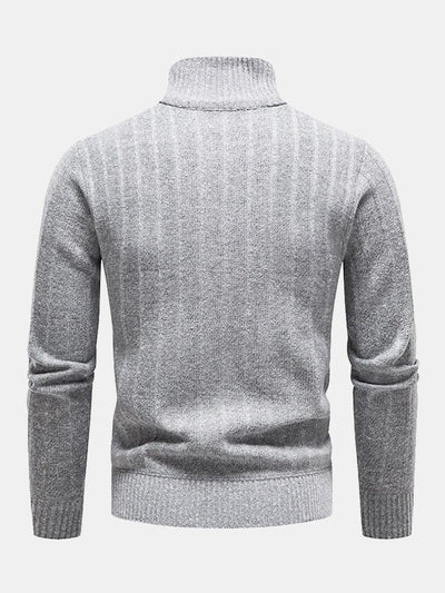 Textured Quarter Zip Sweater