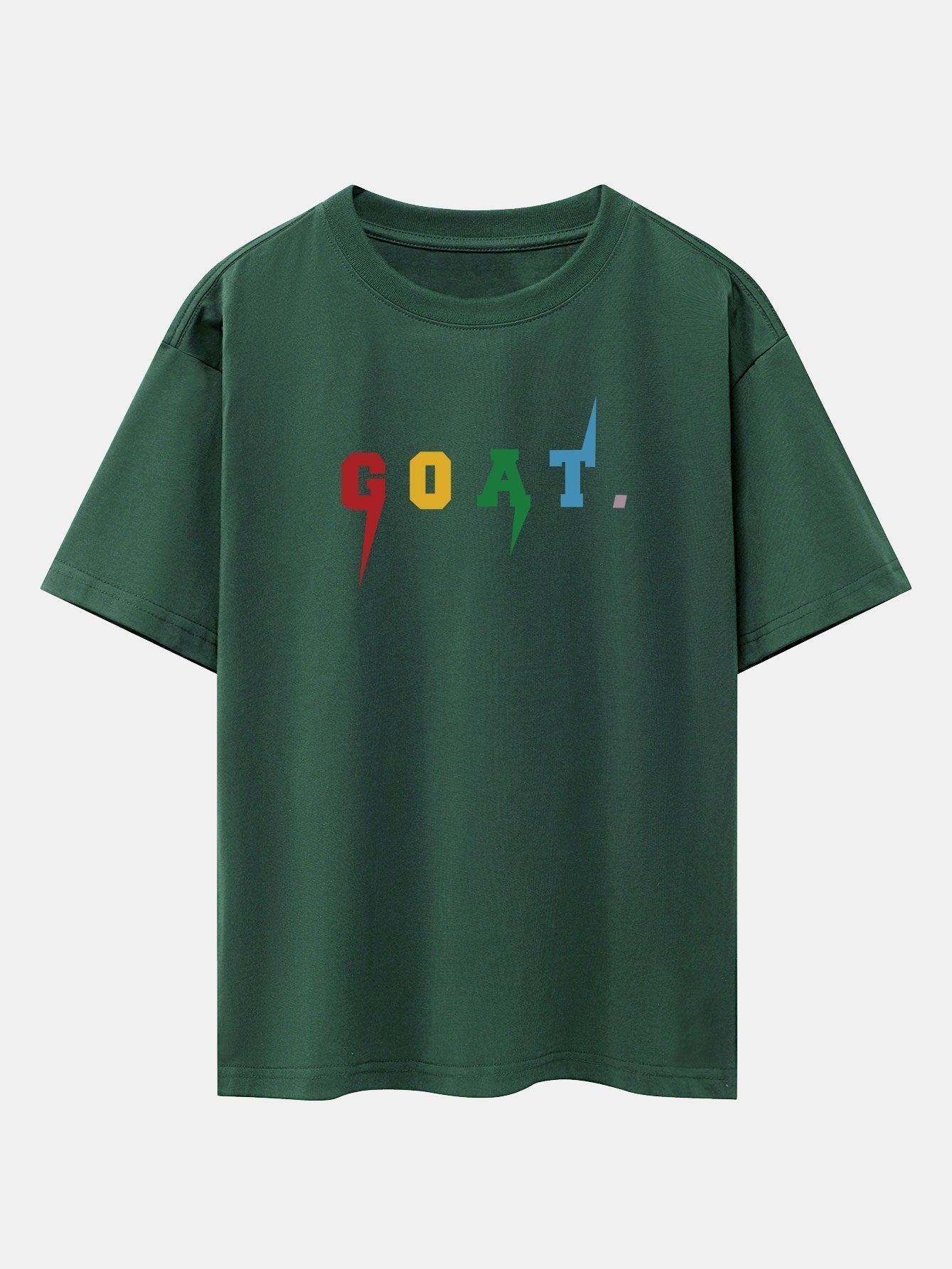 Goat Print Drop Shoulder Oversize T-Shirt
