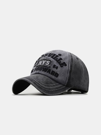 NYS Slogan Embroidery Washed Distressed Baseball Cap