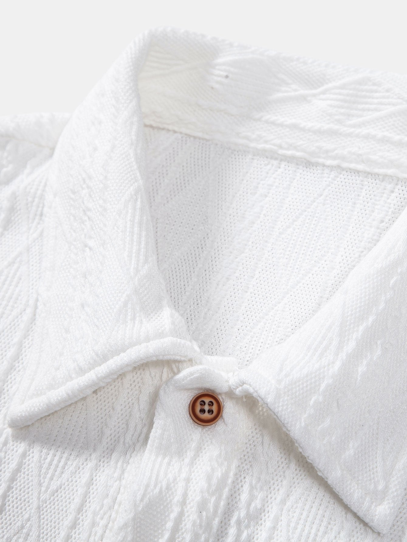 Knitted Rhombus Geometric Jacquard Polo