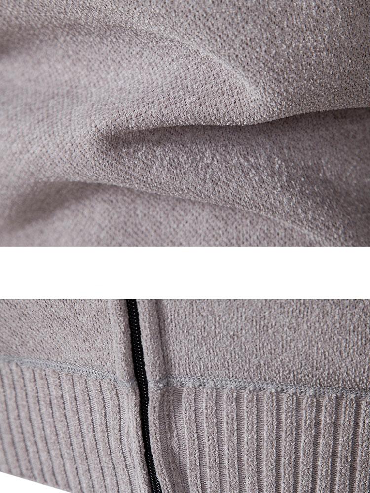 Zip Up Baseball Collar Sweater