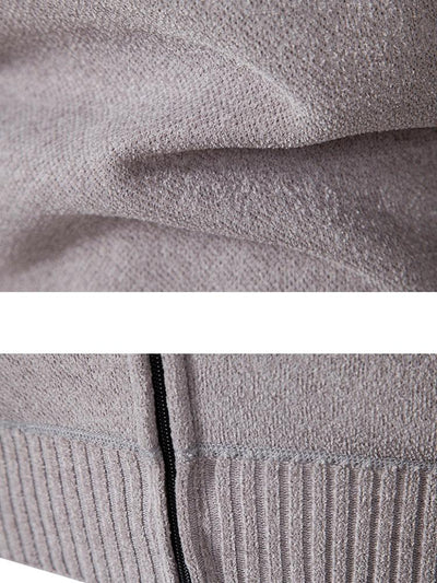 Zip Up Baseball Collar Sweater