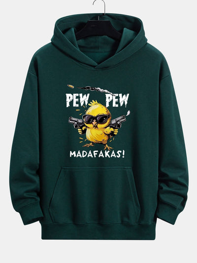 PEW PEW MADAFAKAS Chicken Print Relax Fit Hoodie