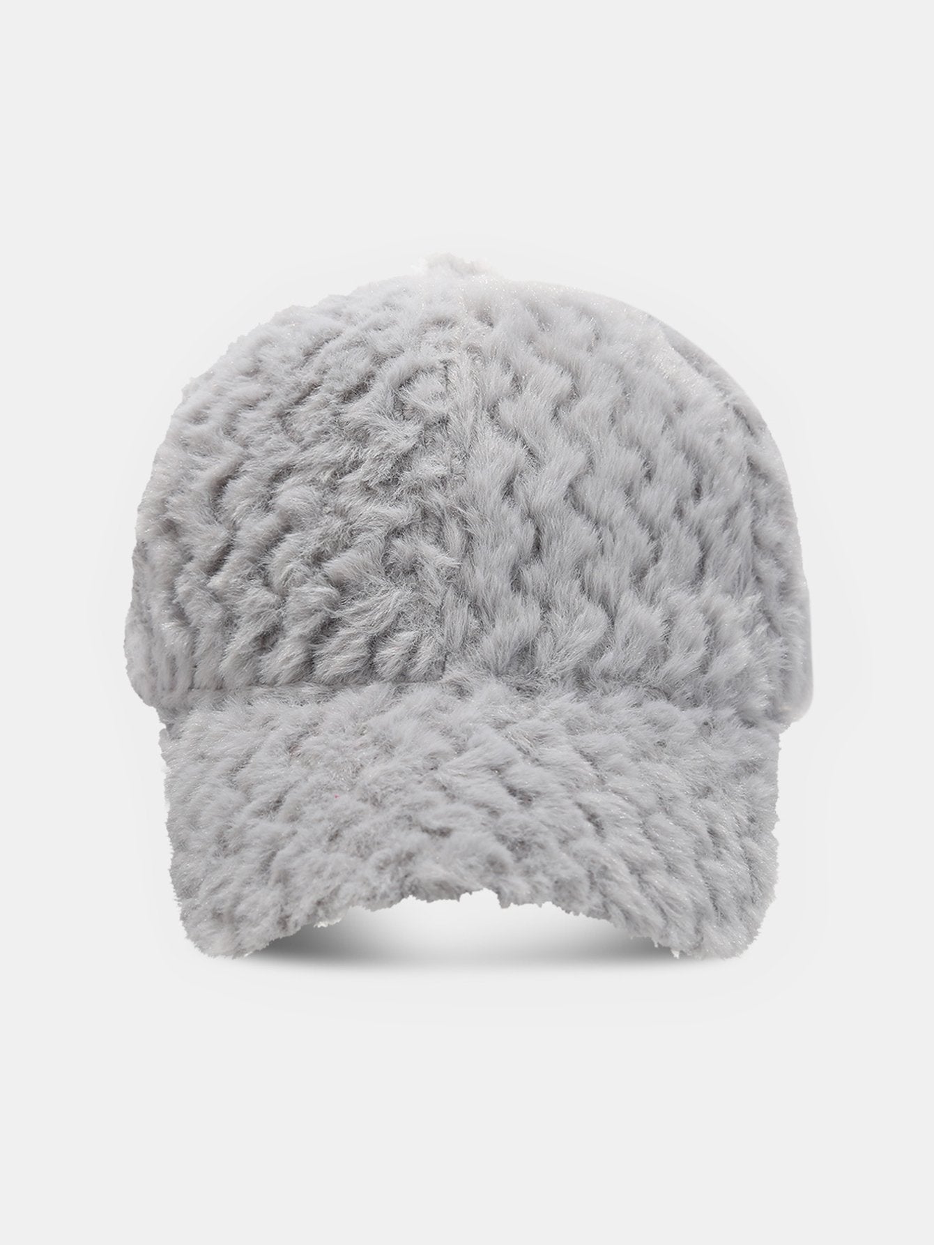 Wave Shape Solid Color Plush Baseball Cap