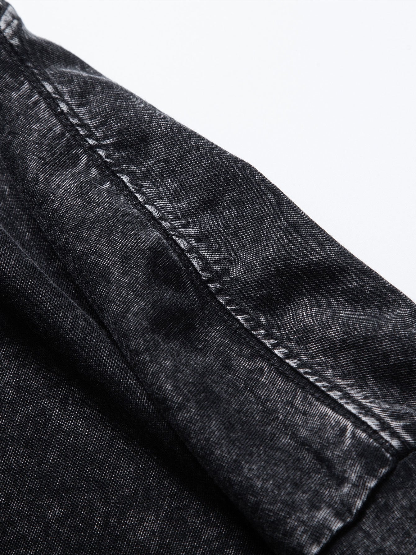 Smiley Face Print Relax Fit Long Sleeve Washed Distressed T-Shirt