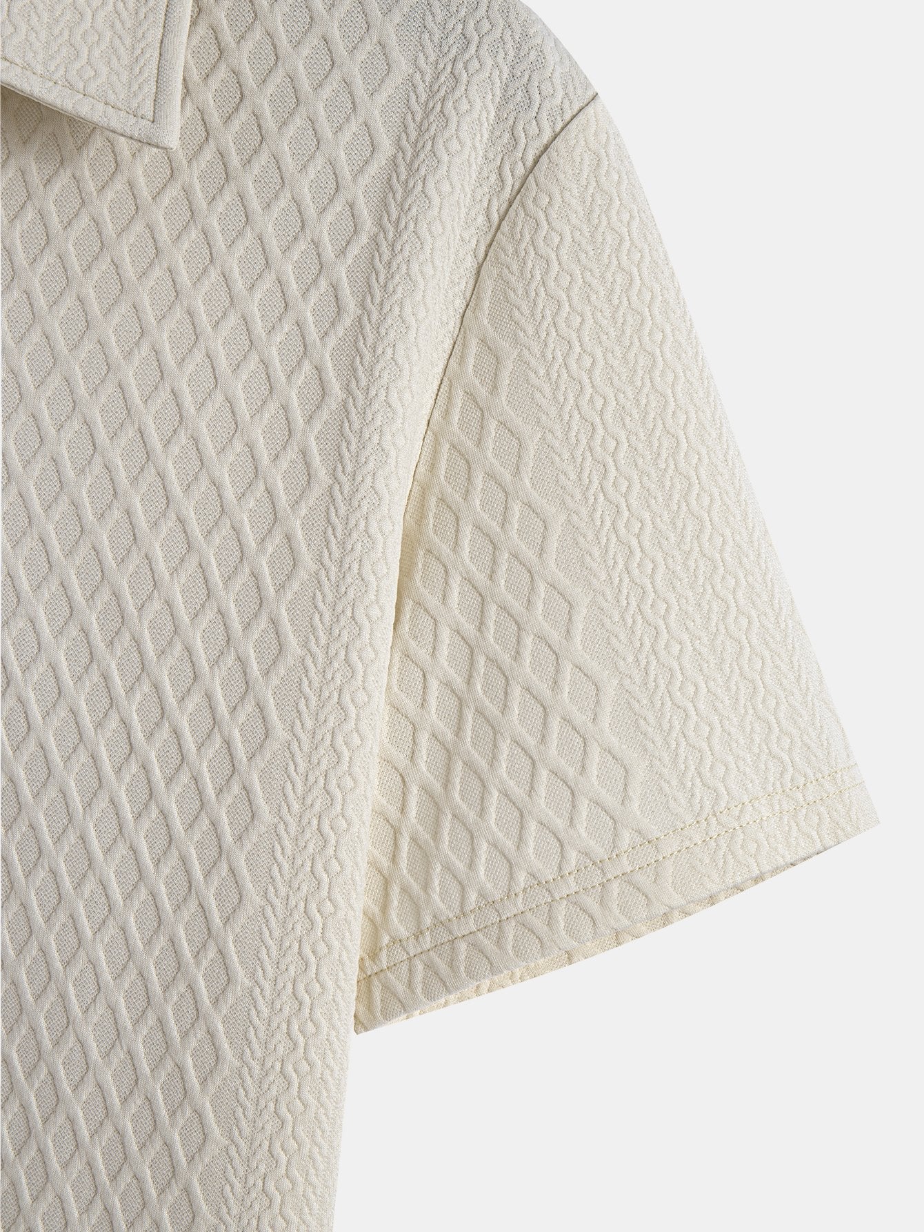 Rhombus Geometric Jacquard Polo