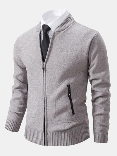 Zip Up Baseball Collar Sweater