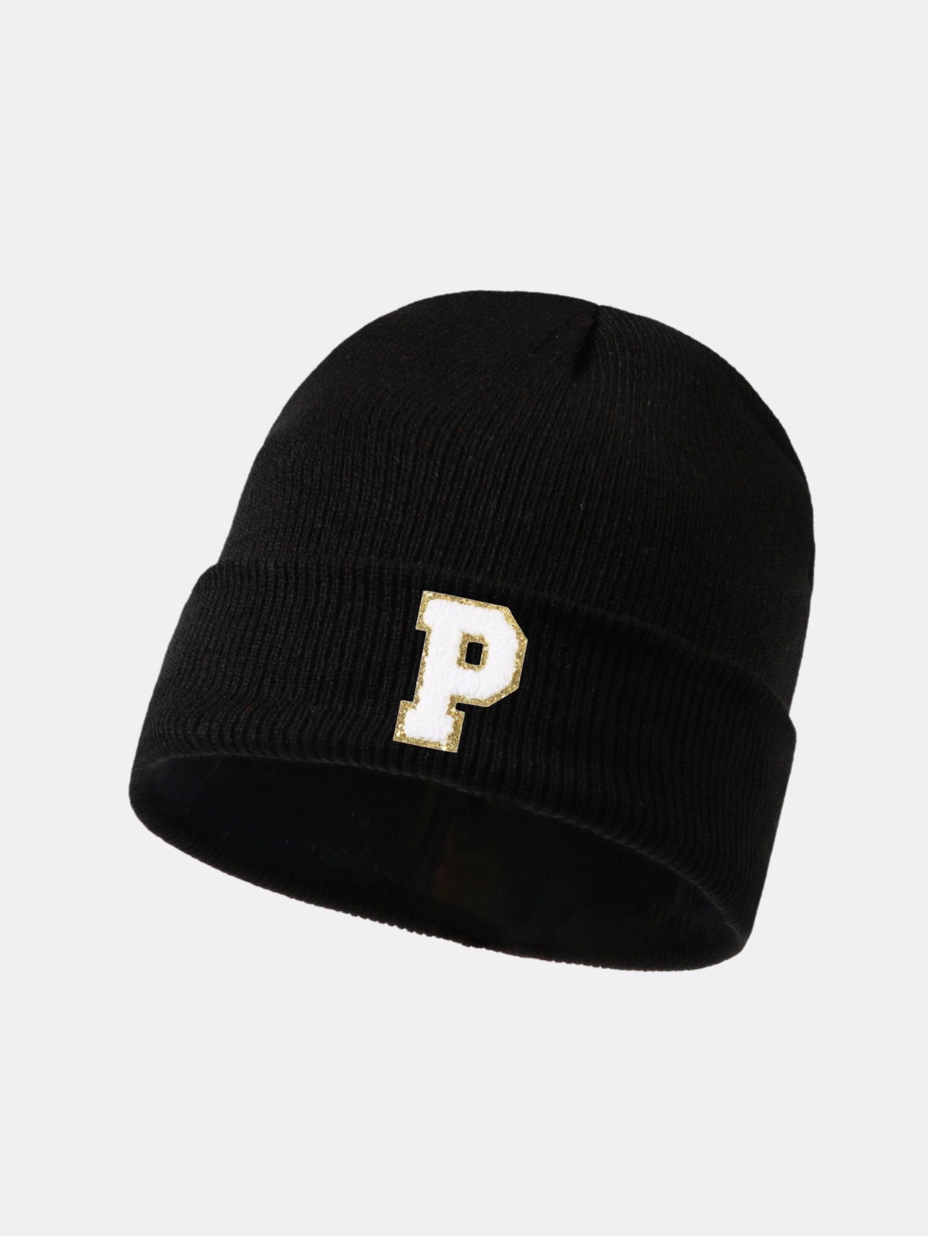 1pc Letter  A-Z Warm Knit Beanie Hat