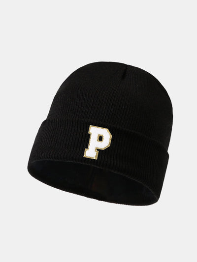 1pc Letter  A-Z Warm Knit Beanie Hat