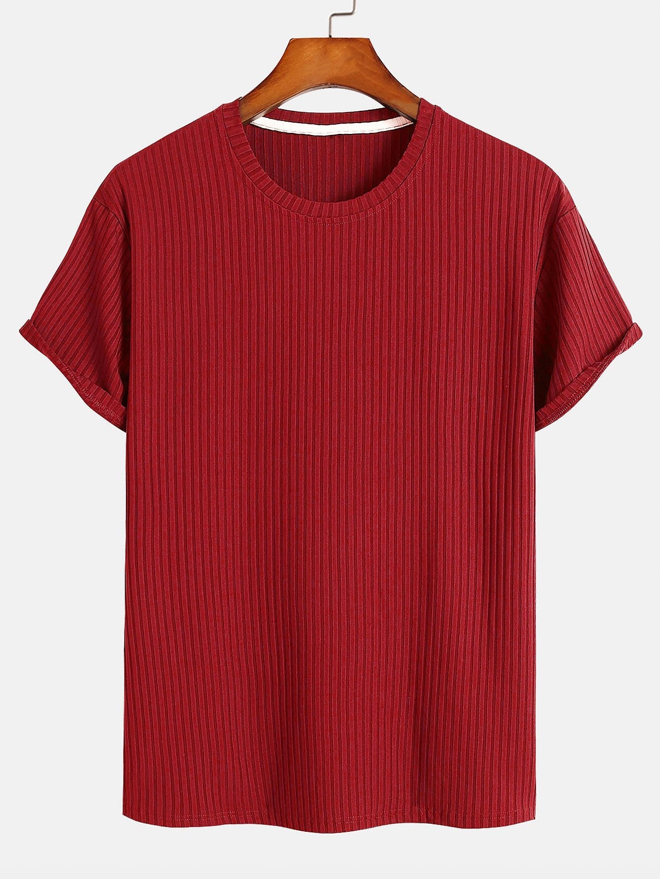 Basic Slim Fit Ribbed T-Shirt