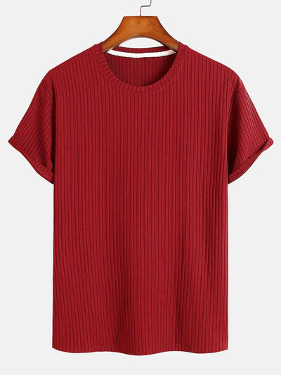 Basic Slim Fit Ribbed T-Shirt