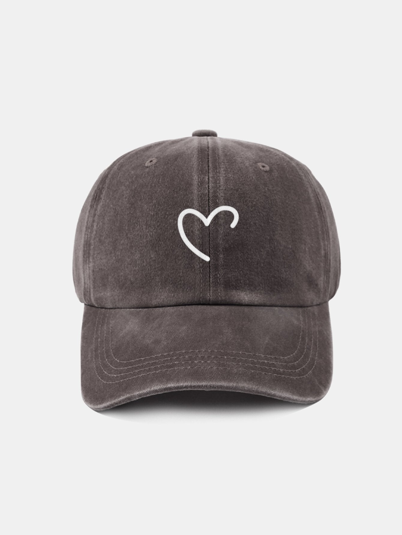 Line Love Pattern Casual Washed Cotton Baseball Cap