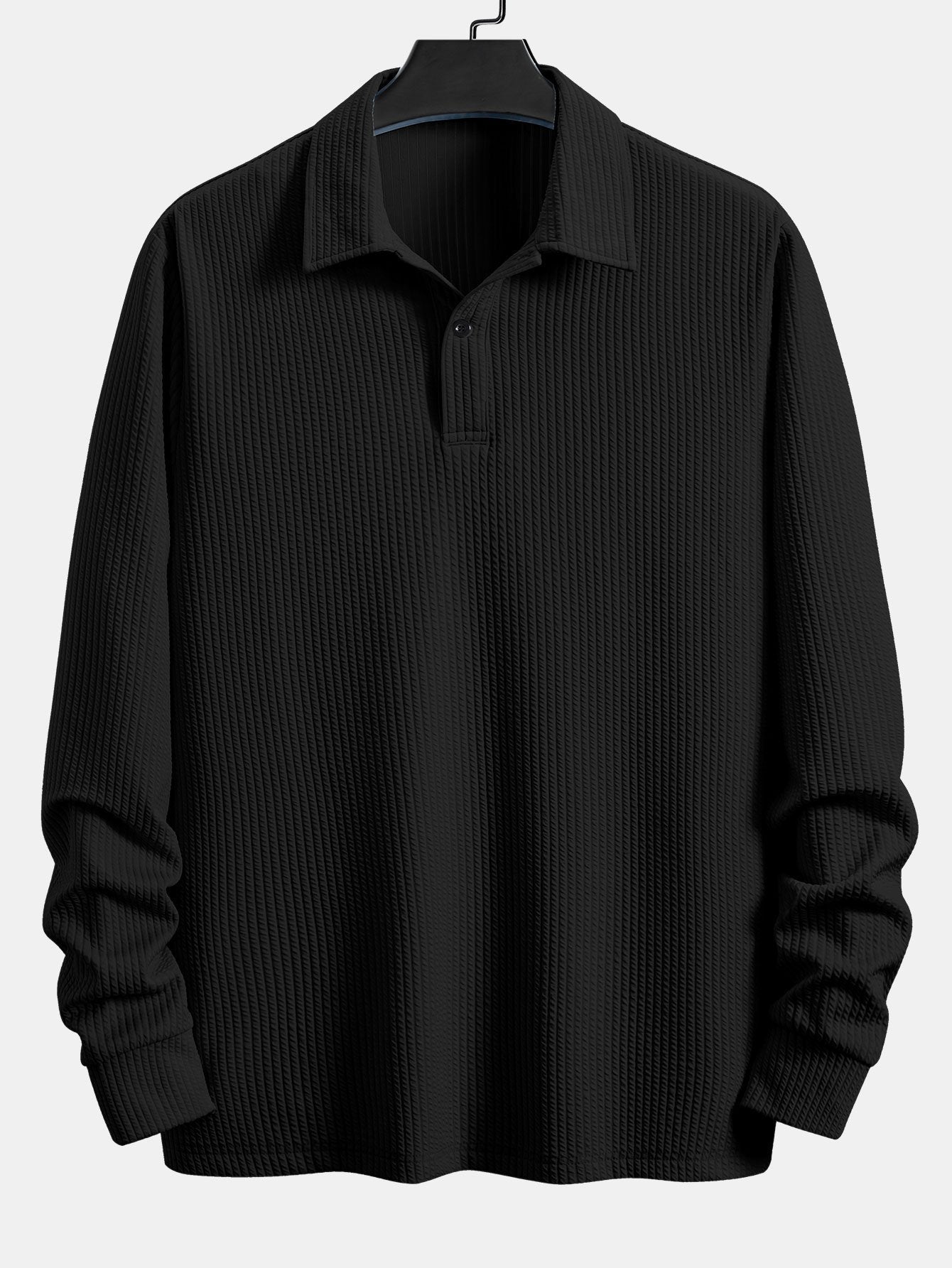 Long Sleeve Ribbed Polo