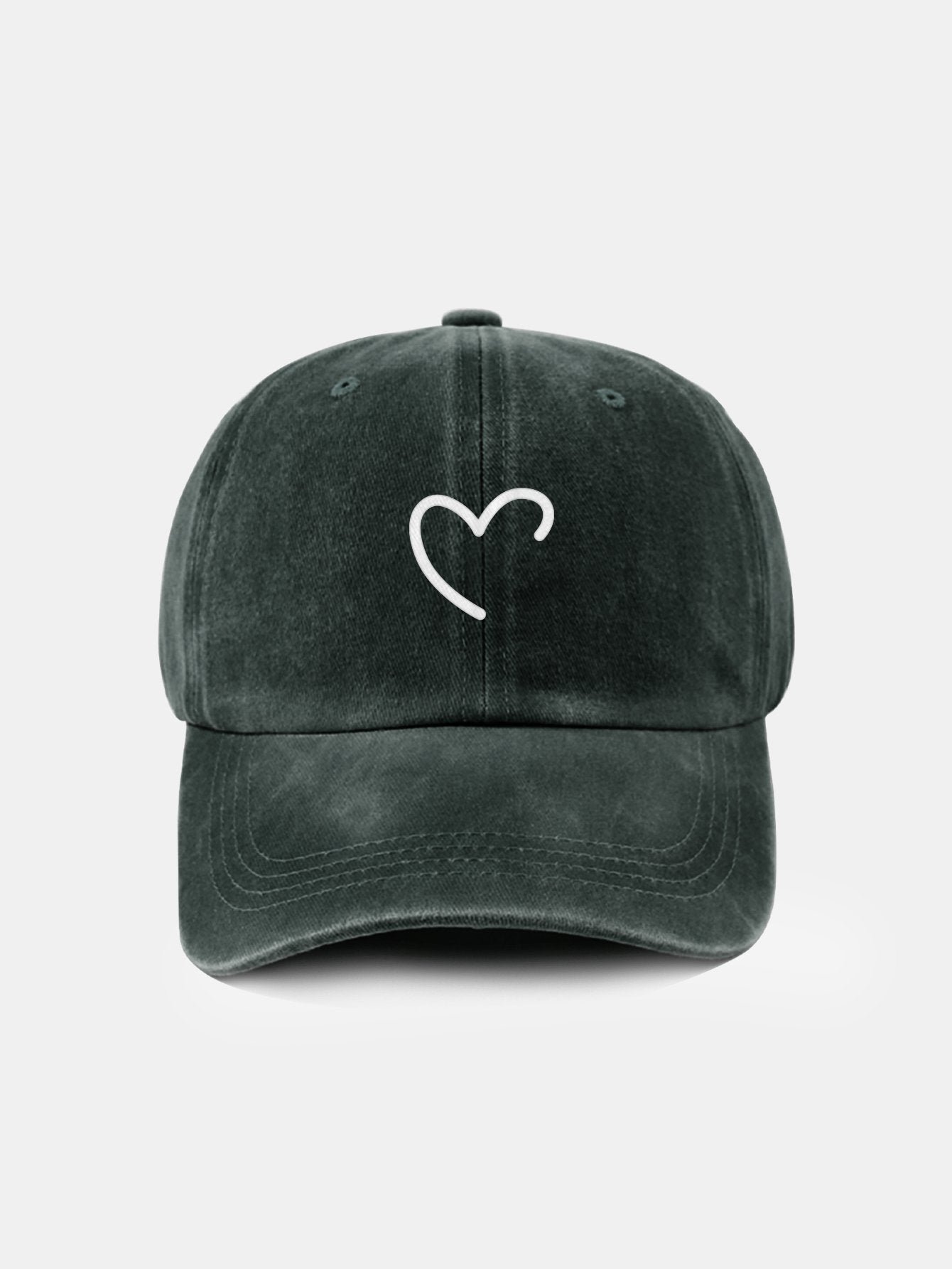 Line Love Pattern Casual Washed Cotton Baseball Cap