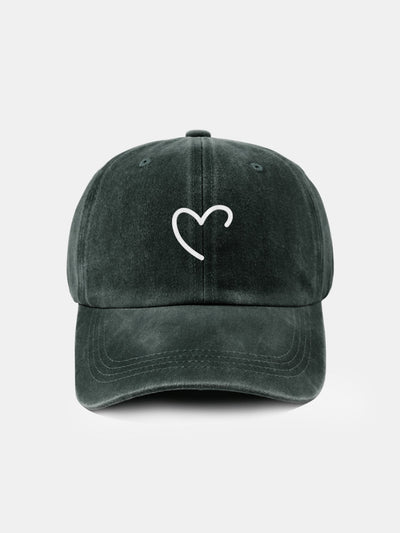 Line Love Pattern Casual Washed Cotton Baseball Cap