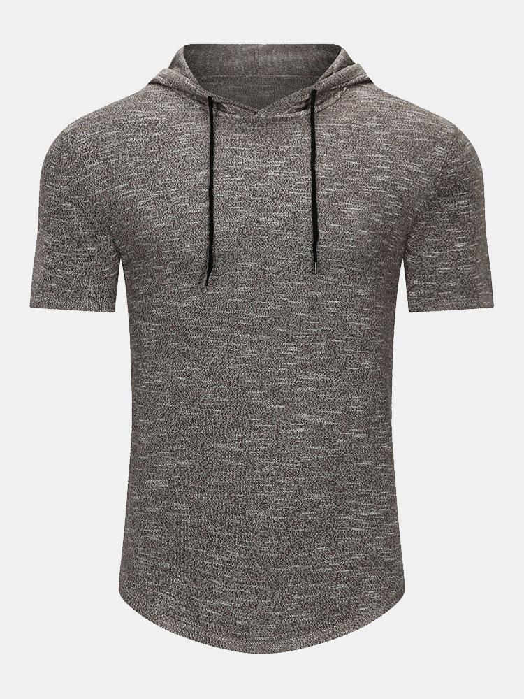 Slim Fit Knit Hooded Sweater