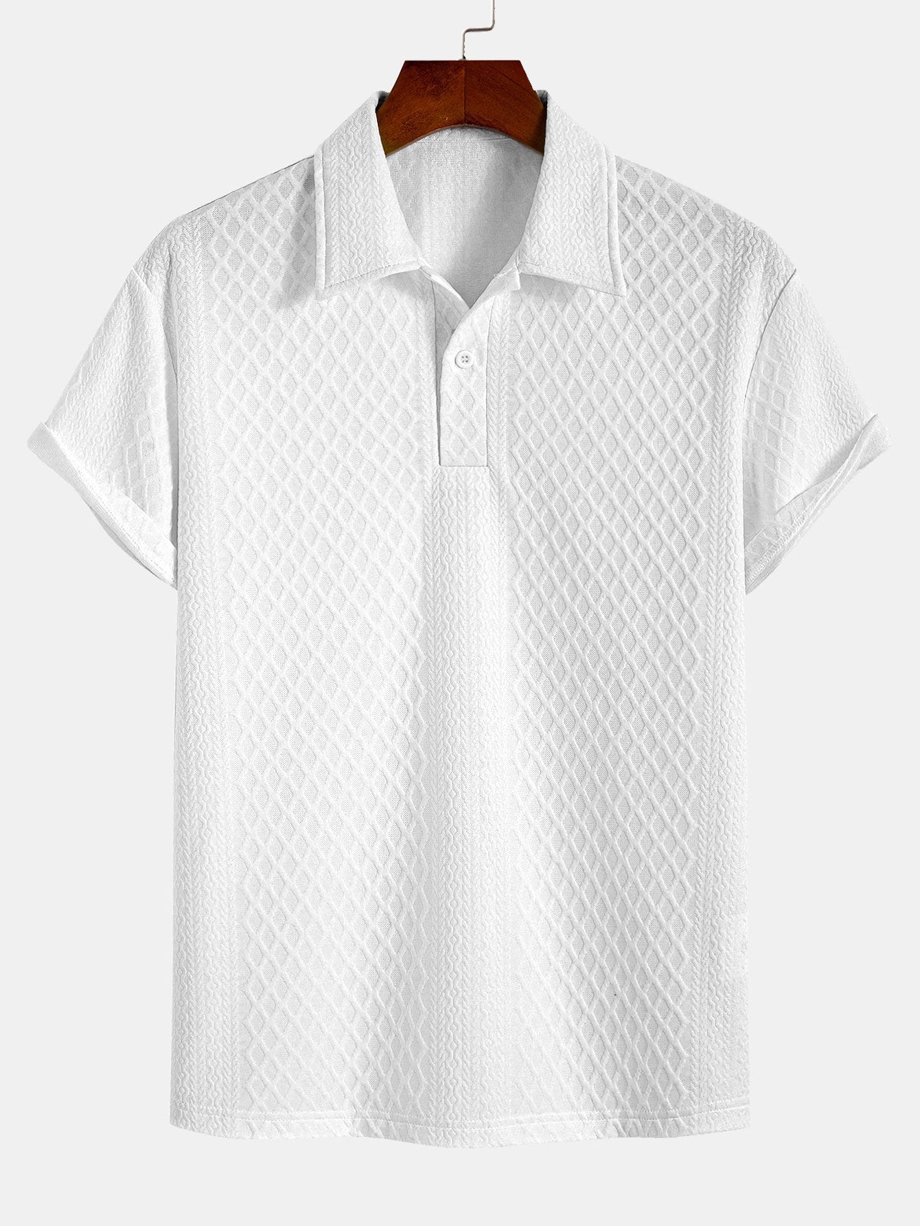 Rhombus Geometric Jacquard Polo