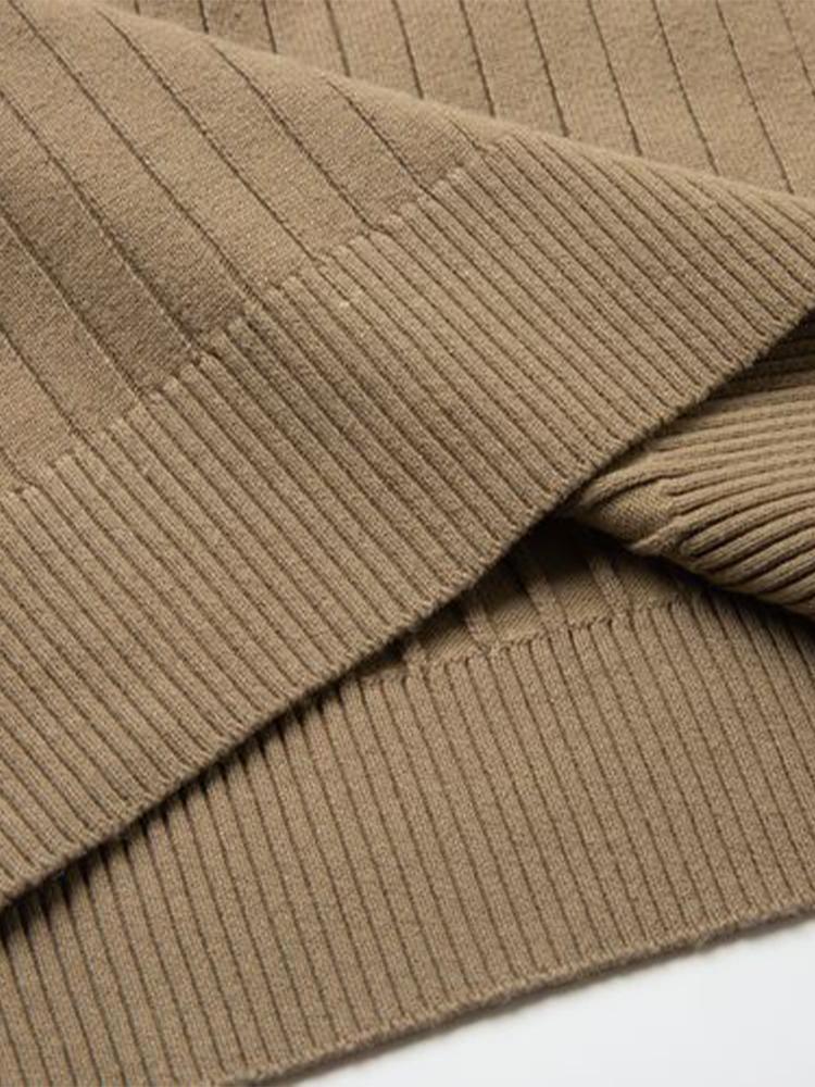 Man Stripe Half Zip Sweater