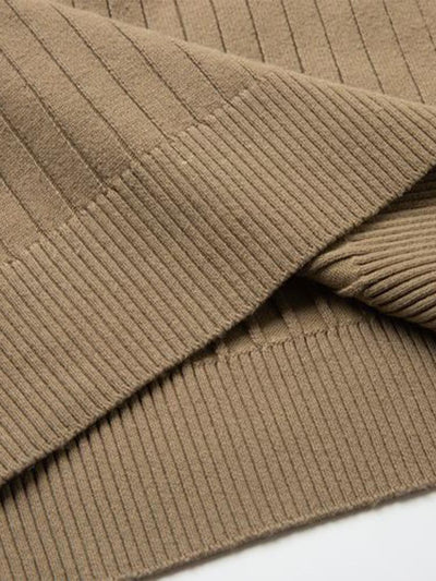 Man Stripe Half Zip Sweater