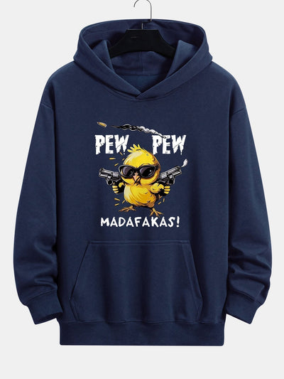 PEW PEW MADAFAKAS Chicken Print Relax Fit Hoodie