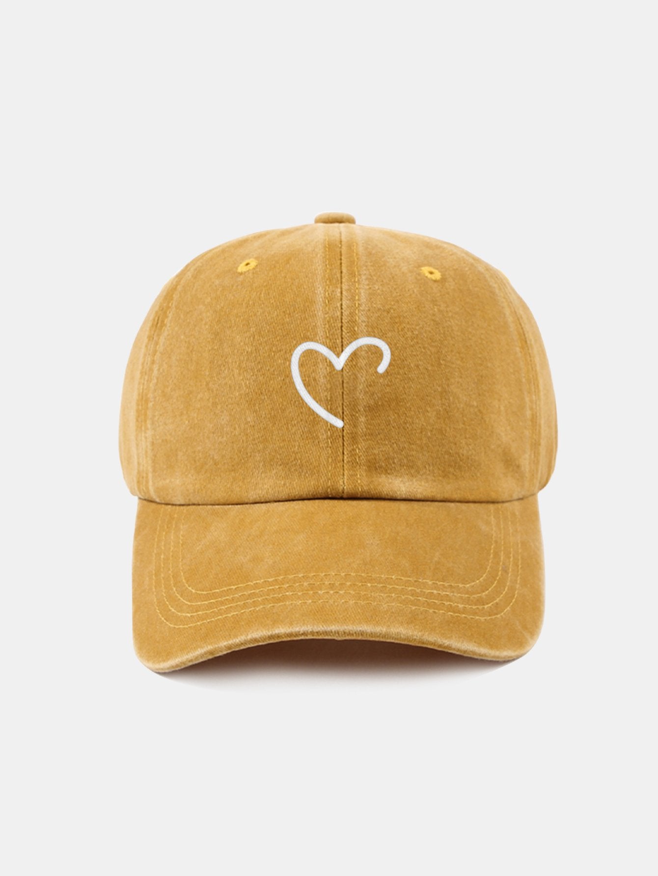Line Love Pattern Casual Washed Cotton Baseball Cap