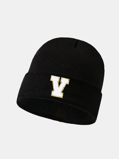 1pc Letter  A-Z Warm Knit Beanie Hat