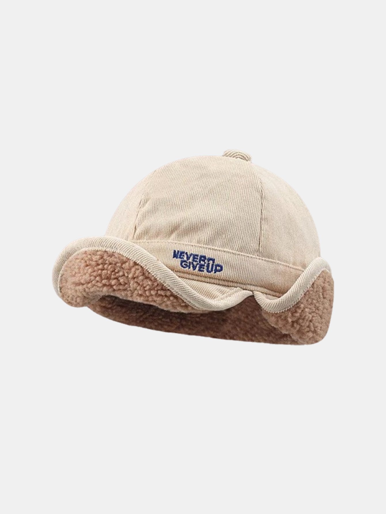 Corduroy Sherpa Lining Warm Earflaps Hat