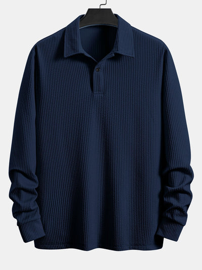 Long Sleeve Ribbed Polo