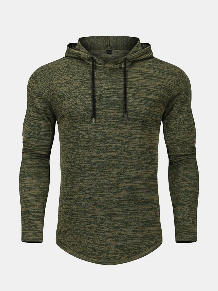 Slim Fit Knit Hooded Sweater