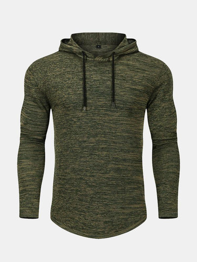 Slim Fit Knit Hooded Sweater