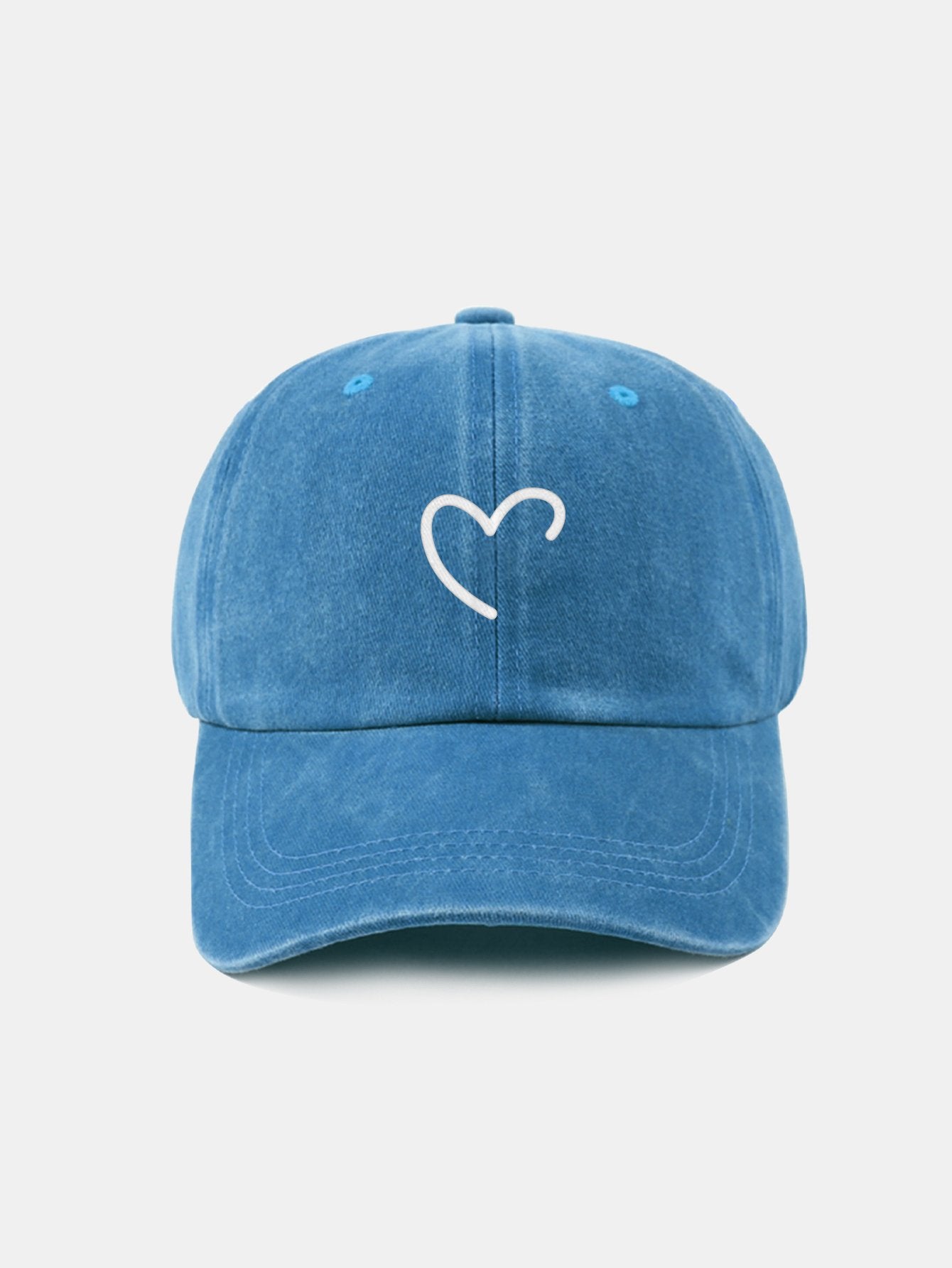 Line Love Pattern Casual Washed Cotton Baseball Cap