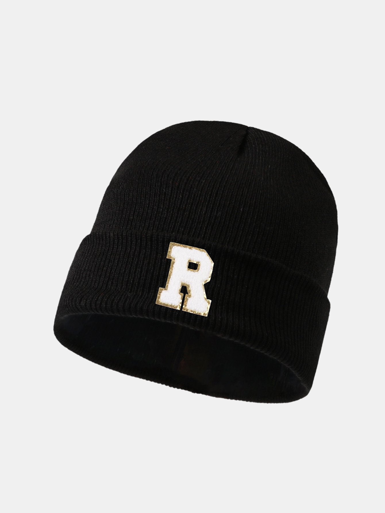 1pc Letter  A-Z Warm Knit Beanie Hat