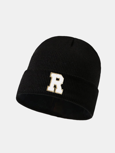 1pc Letter  A-Z Warm Knit Beanie Hat