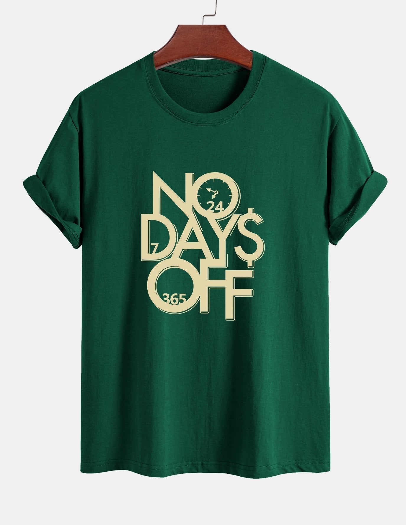 Regular Fit Slogan Print Cotton T-Shirt