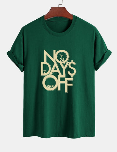 Regular Fit Slogan Print Cotton T-Shirt