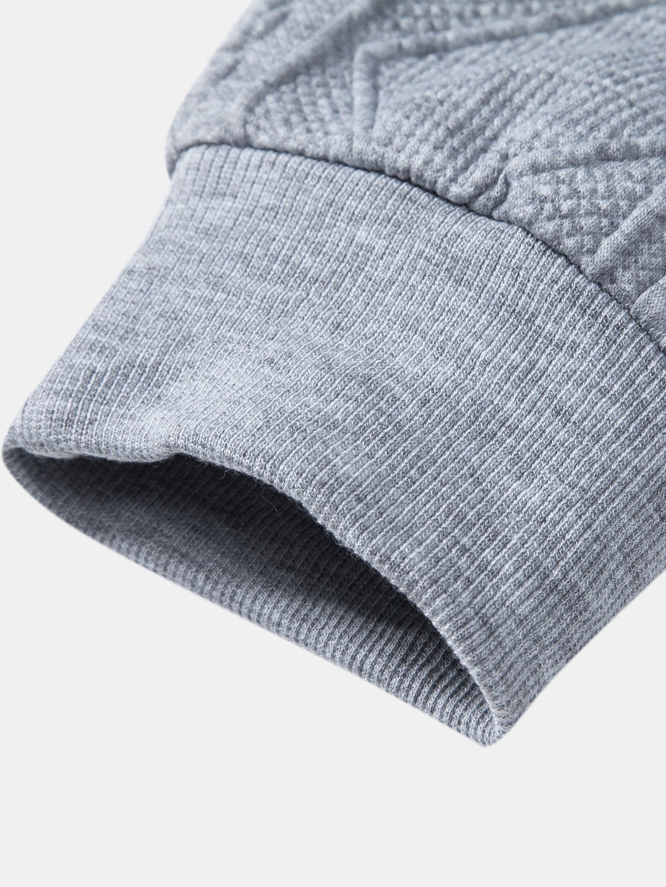 Relax Fit Geometric Jacquard Hoodie