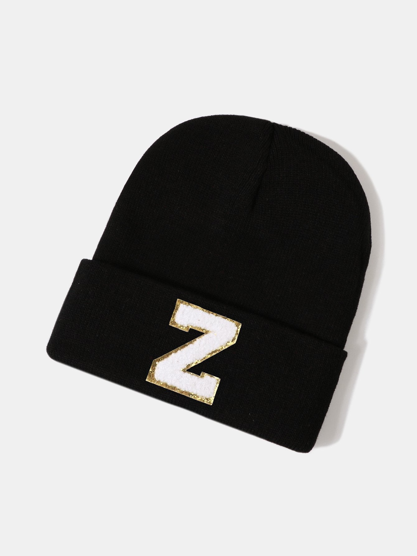1pc Letter  A-Z Warm Knit Beanie Hat