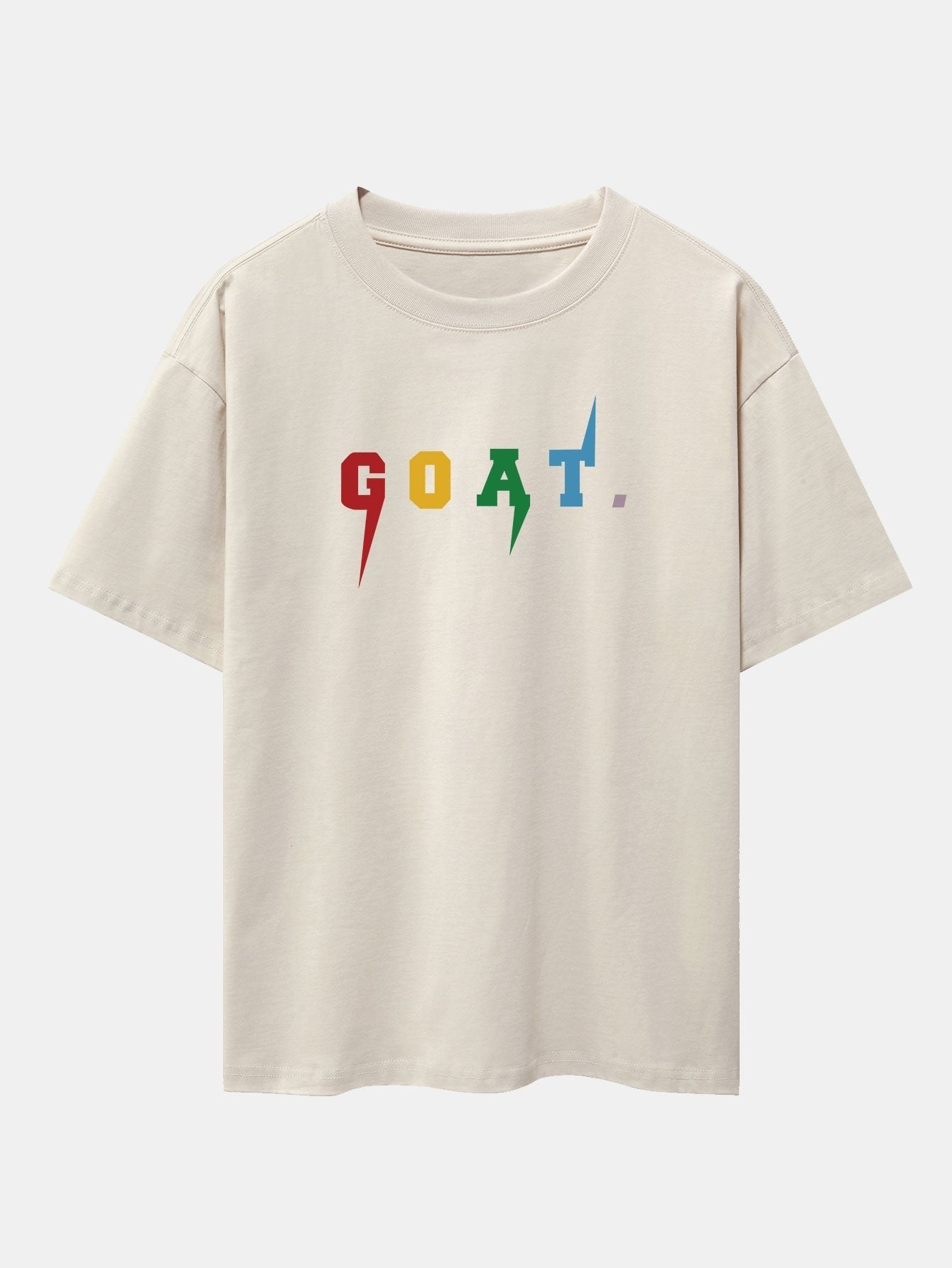 Goat Print Drop Shoulder Oversize T-Shirt