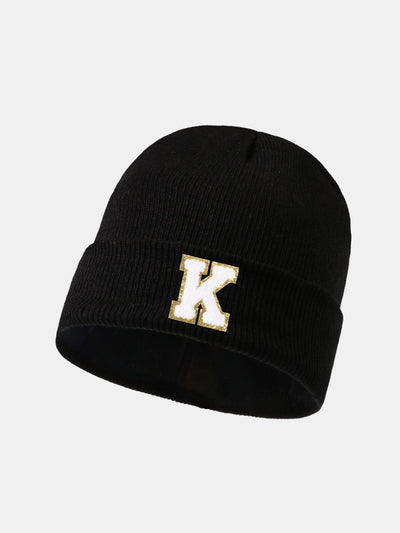 1pc Letter  A-Z Warm Knit Beanie Hat