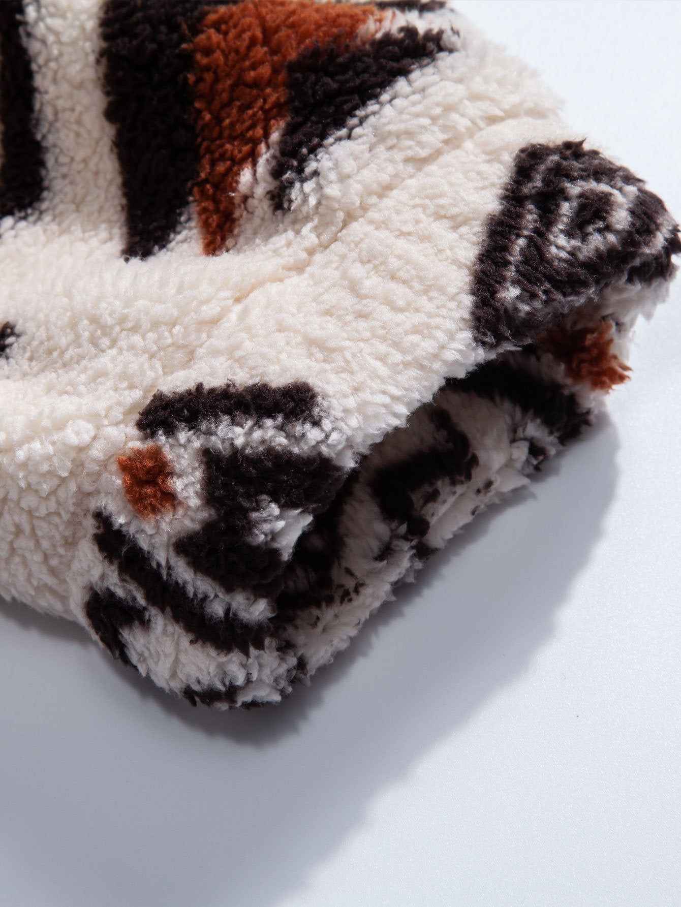 Aztec Print Teddy Hoodie