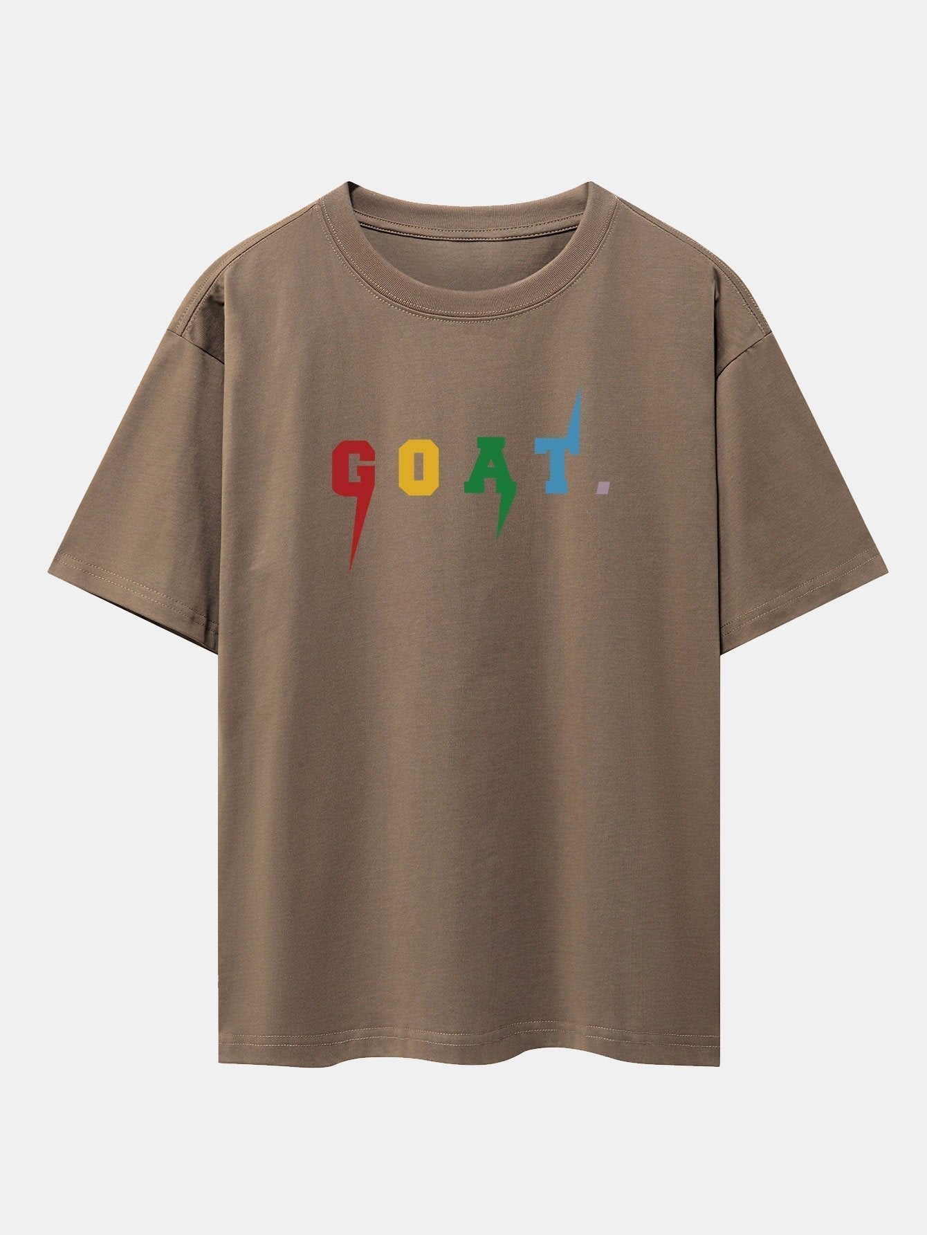Goat Print Drop Shoulder Oversize T-Shirt
