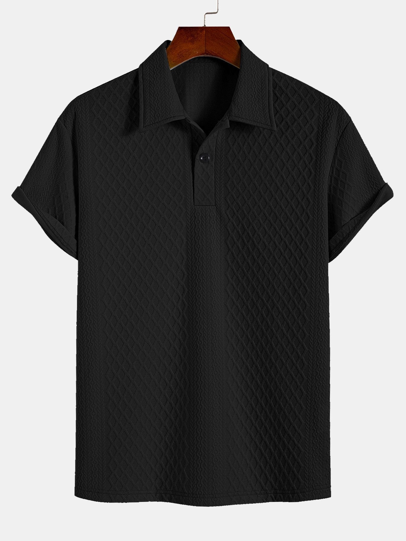 Rhombus Geometric Jacquard Polo