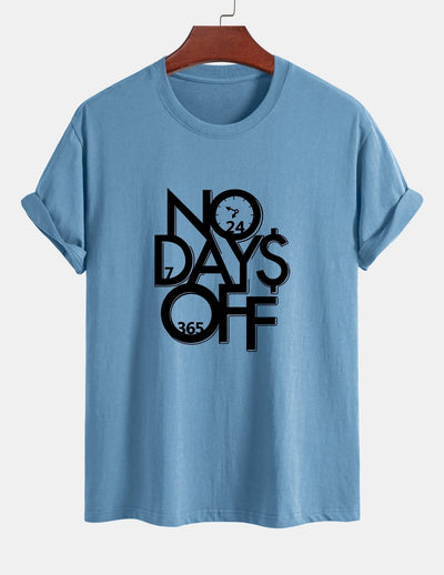 Regular Fit Slogan Print Cotton T-Shirt