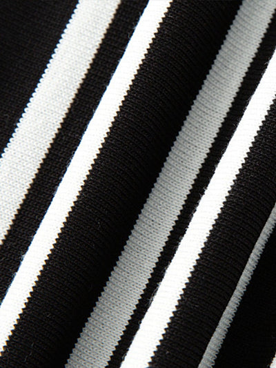 Striped Short Sleeve Sweater Polo