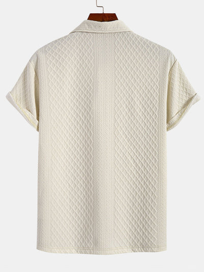 Rhombus Geometric Jacquard Polo