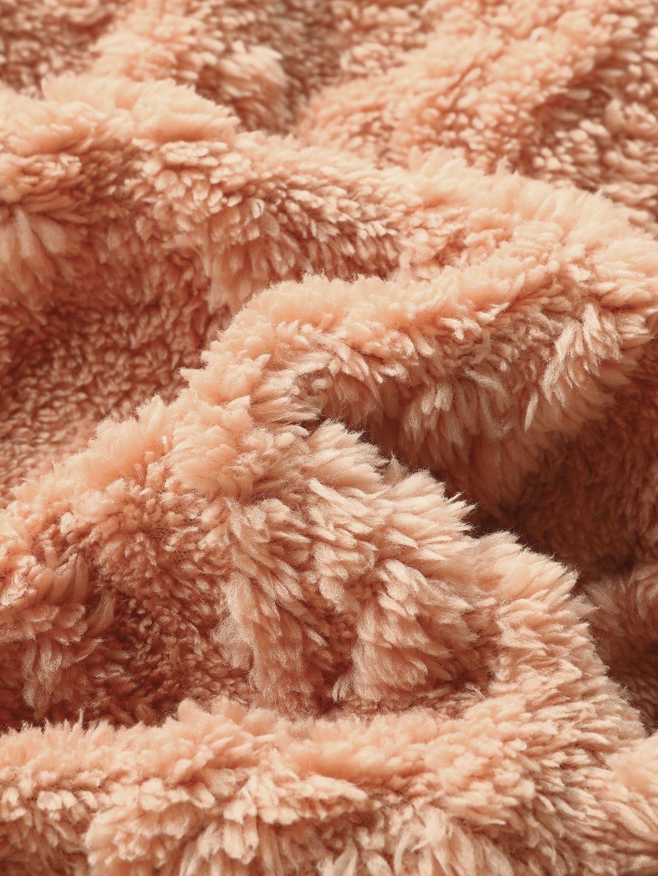 Geometric Jacquard Teddy Hoodie