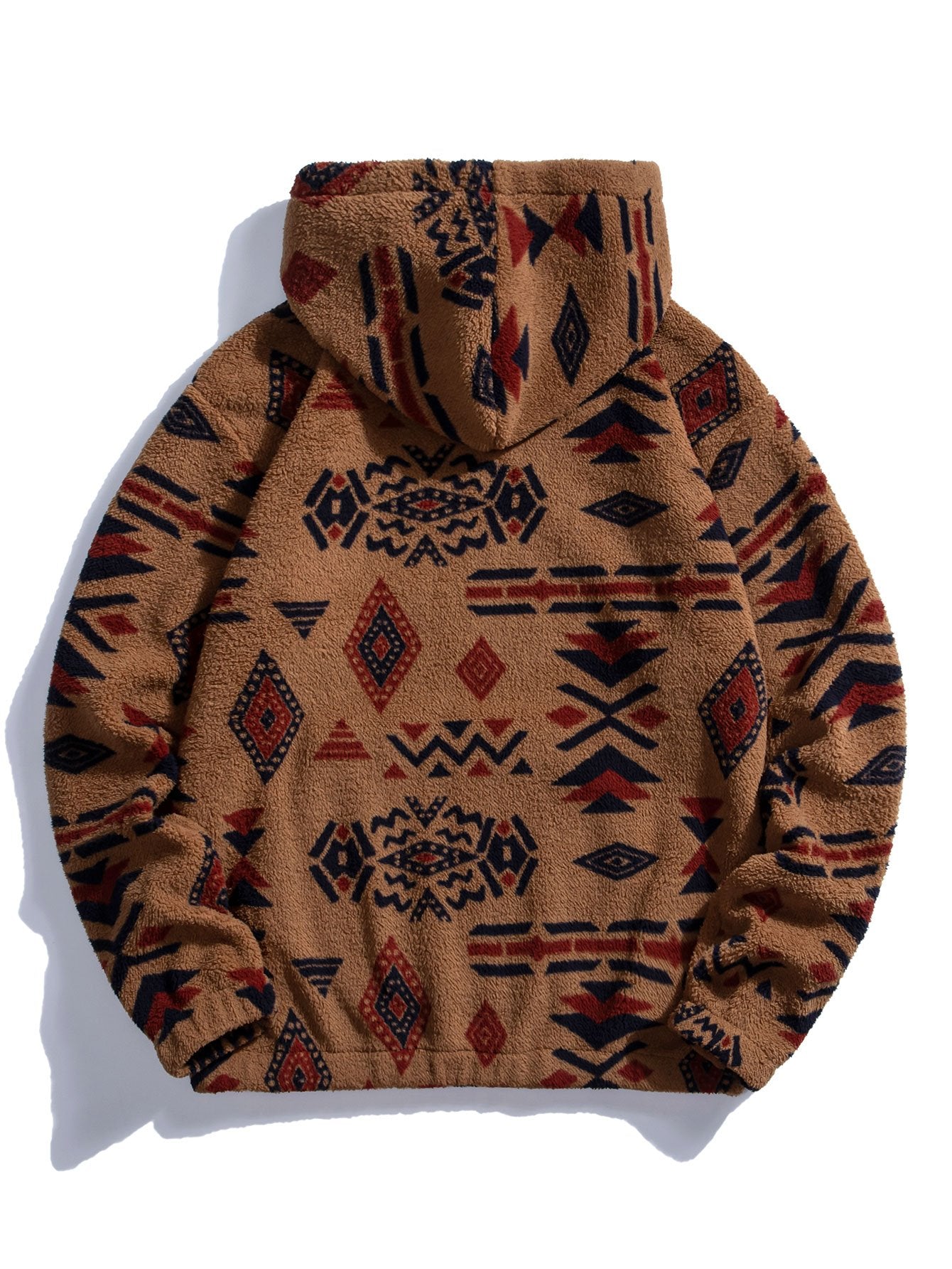 Aztec Print Teddy Hoodie