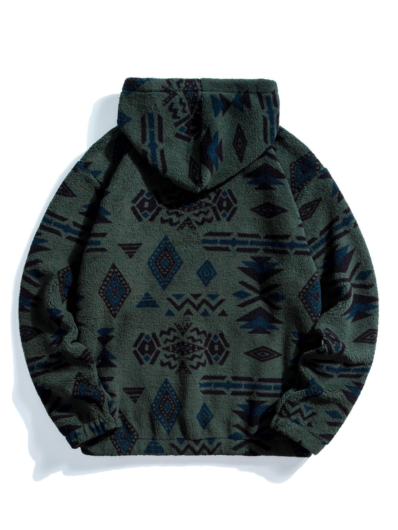 Aztec Print Teddy Hoodie